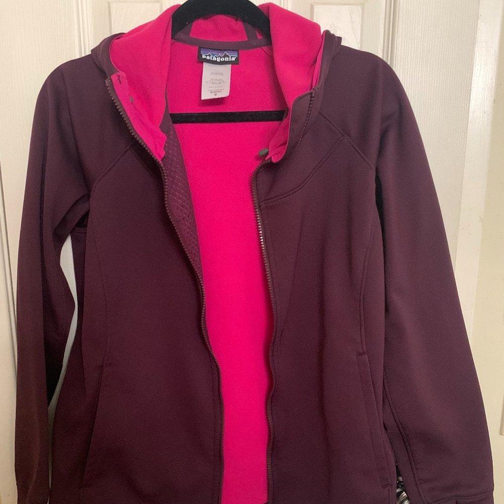 Patagonia Slope Style Hoodie Jacket - Plum/ Fuchsia M